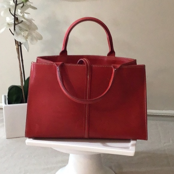 ♥️♥️Guia’s Red Leather Tote Bag Made in Italy - Picture 2 of 6